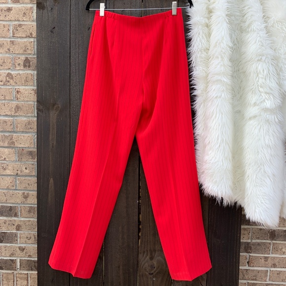 EUC Pendleton Pinstriped Red Trousers Size 6 - Picture 6 of 8